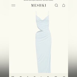 Meshki Jemma Draped Slinky Maxi Dress - Sky Blue